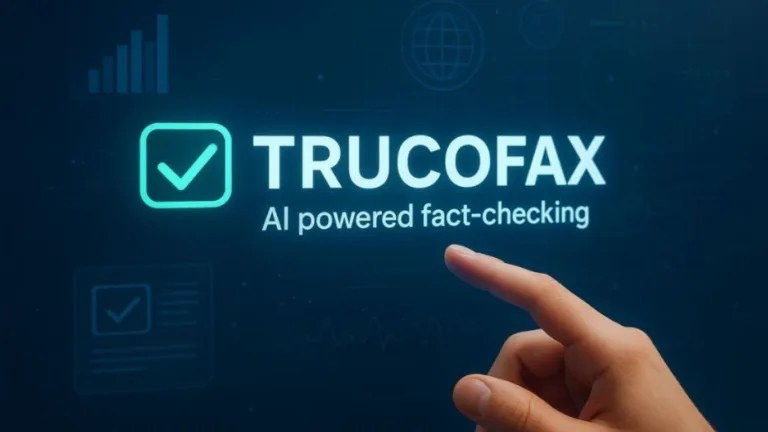 A split-screen graphic showing the productivity and gaming versions of the Trucofax platform.
